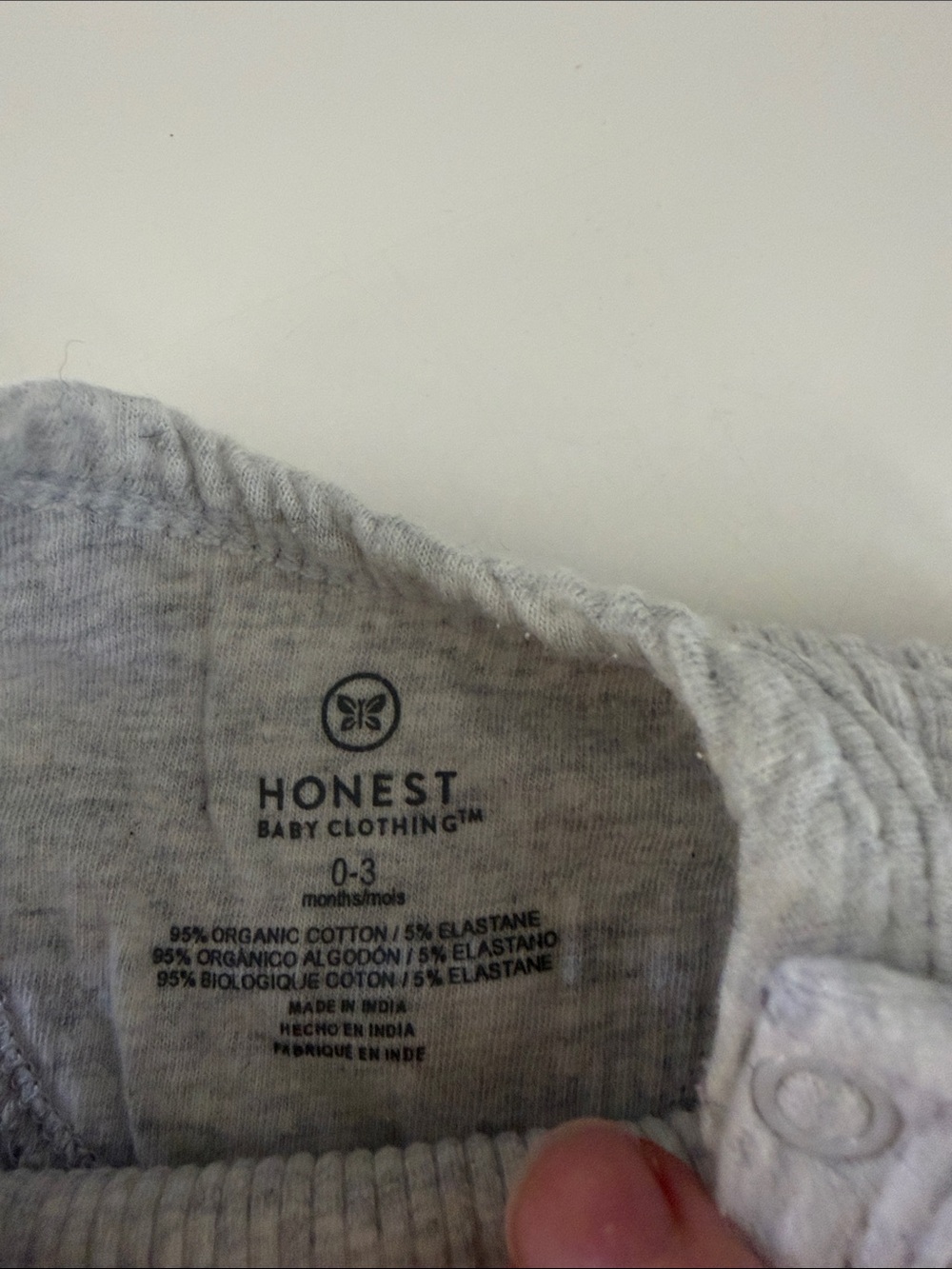 The Honest Company Light Gray Baby Bodysuit - Gray